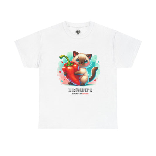 Cute Bruno Holding a Pepper - Unisex Heavy Cotton Tee