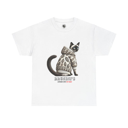 Bruno wearing hoodie with Peppers - Unisex Heavy Cotton Tee