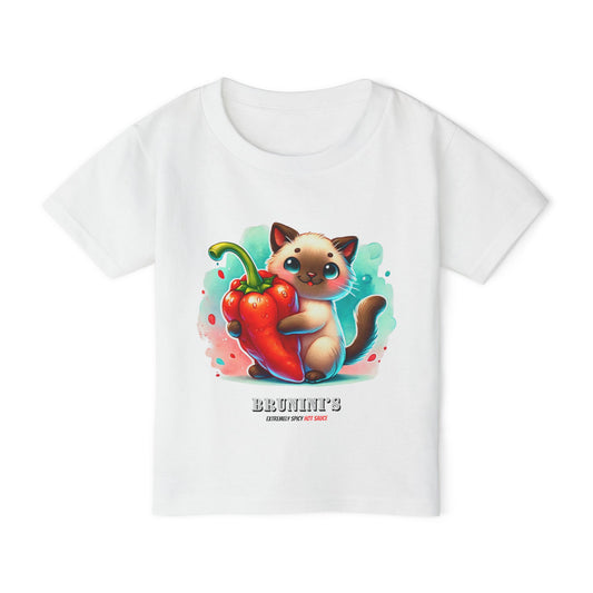 Cute Bruno Holding a Pepper - Toddler Cotton T-shirt