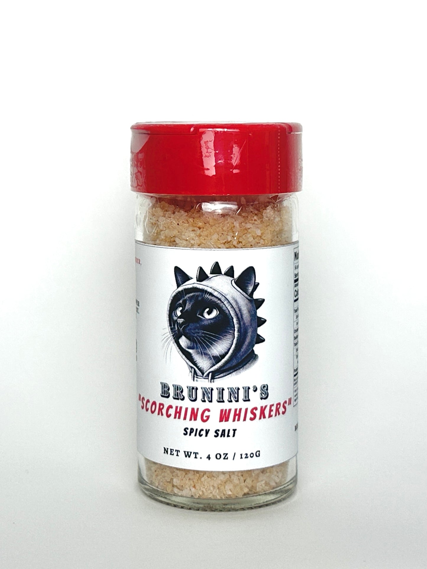 Brunini's "Scorching Whiskers" - Kosher Sea Salt with Carolina Reaper Powder
