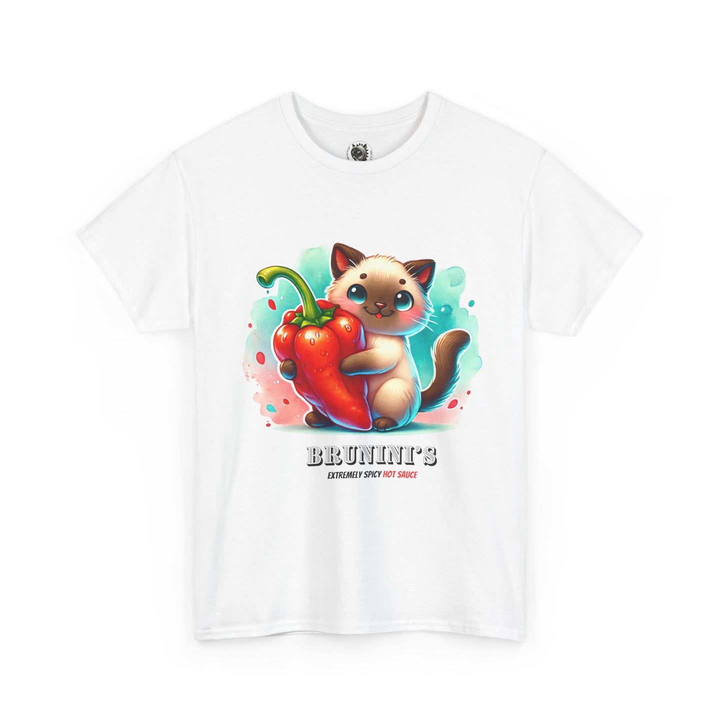 Cute Bruno Holding a Pepper - Unisex Heavy Cotton Tee