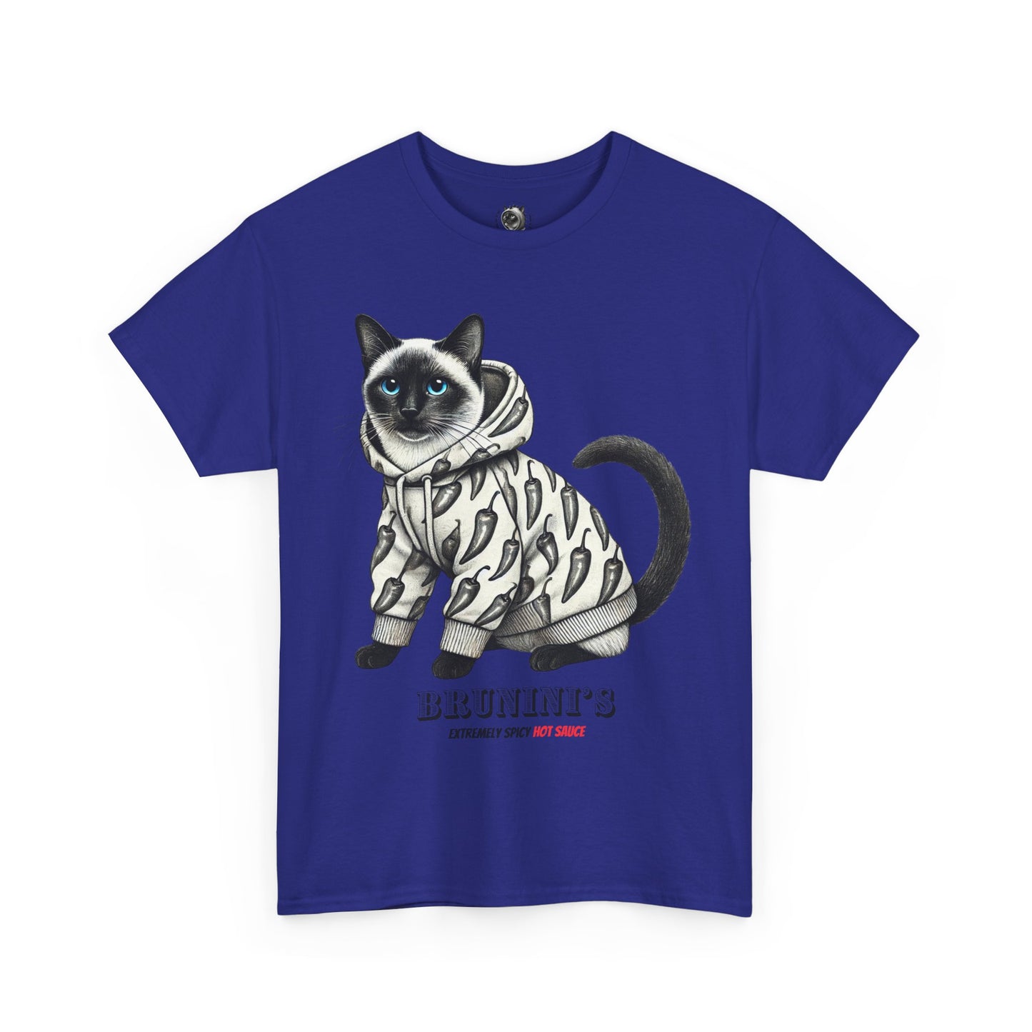 Bruno wearing hoodie with Peppers - Unisex Heavy Cotton Tee