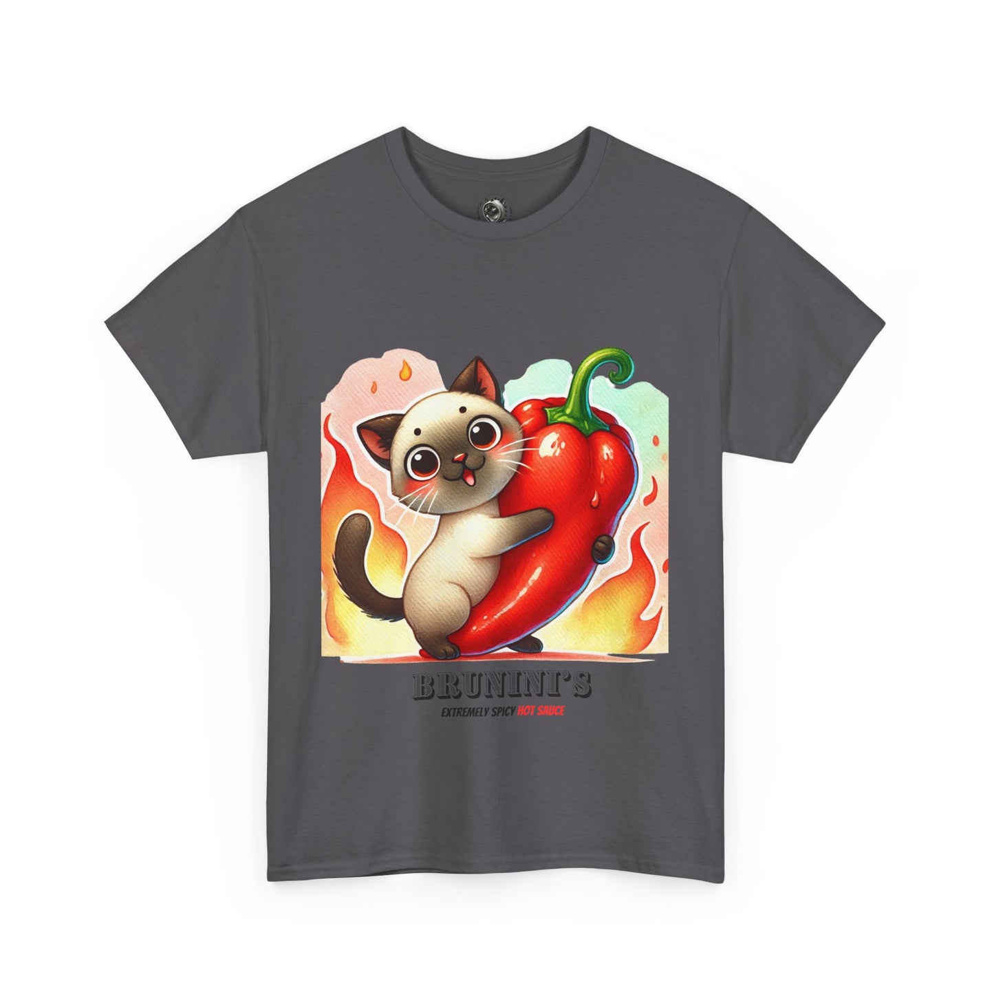 Cute Bruno Holding a Pepper - Unisex Heavy Cotton Tee