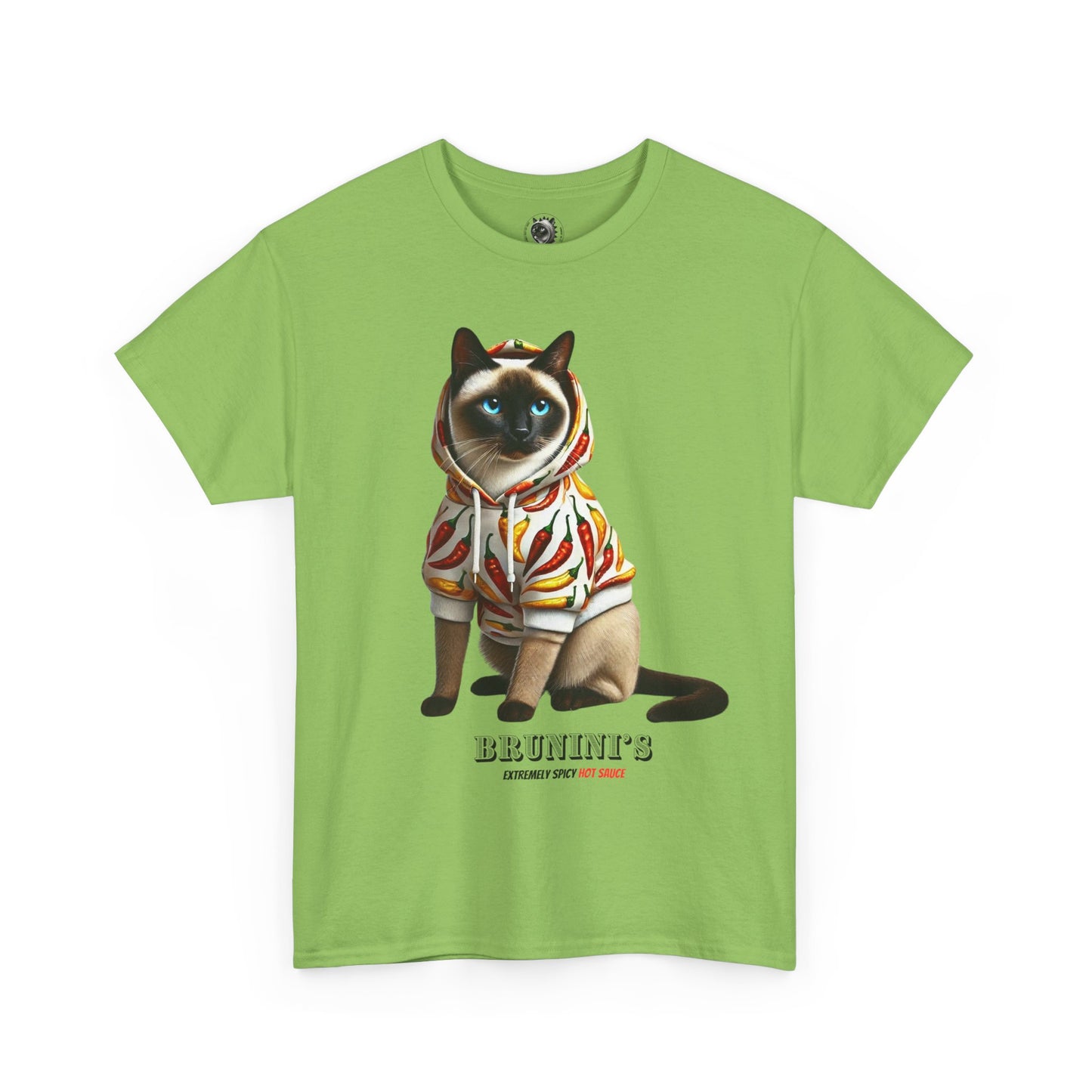 Bruno wearing hoodie with Peppers - Unisex Heavy Cotton Tee