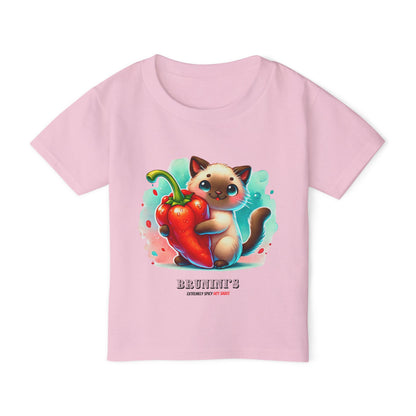 Cute Bruno Holding a Pepper - Toddler Cotton T-shirt
