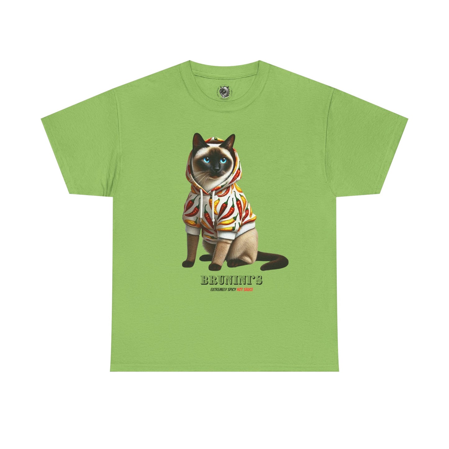 Bruno wearing hoodie with Peppers - Unisex Heavy Cotton Tee