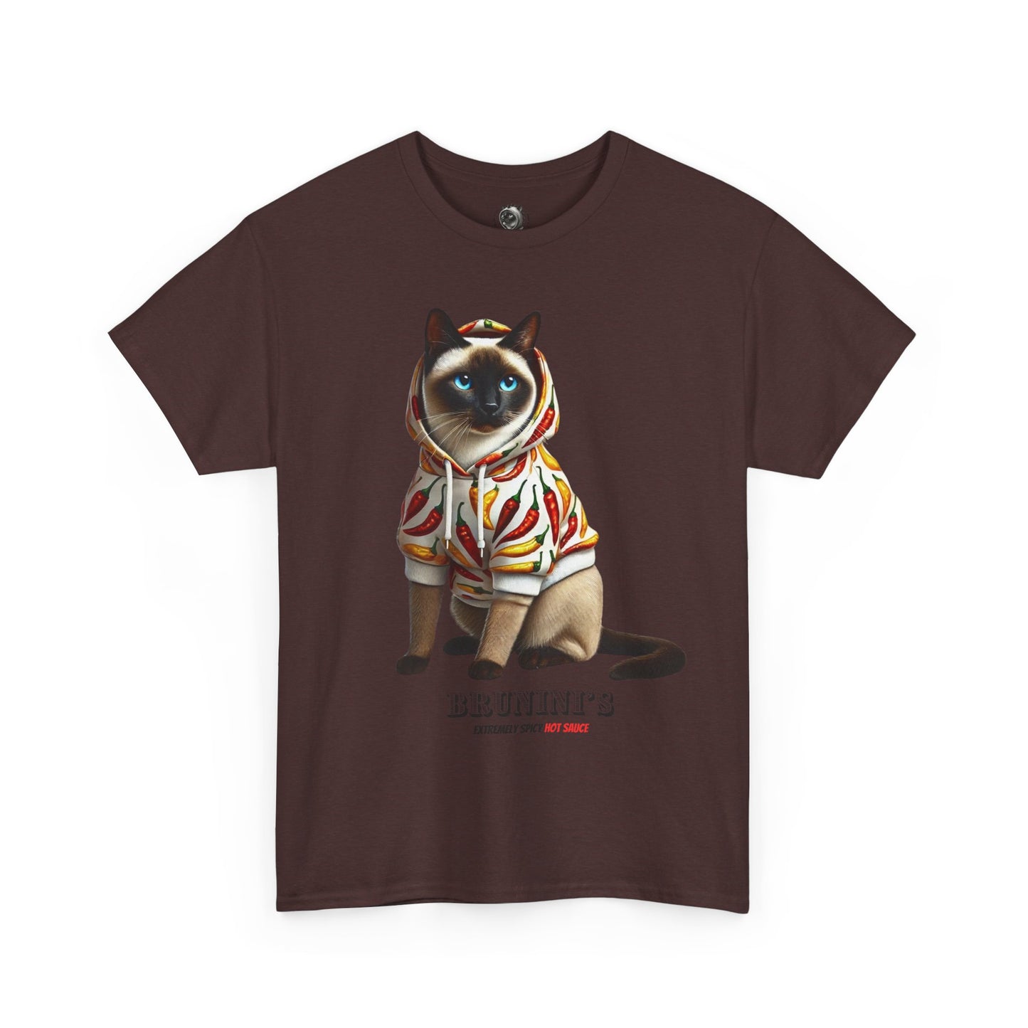 Bruno wearing hoodie with Peppers - Unisex Heavy Cotton Tee