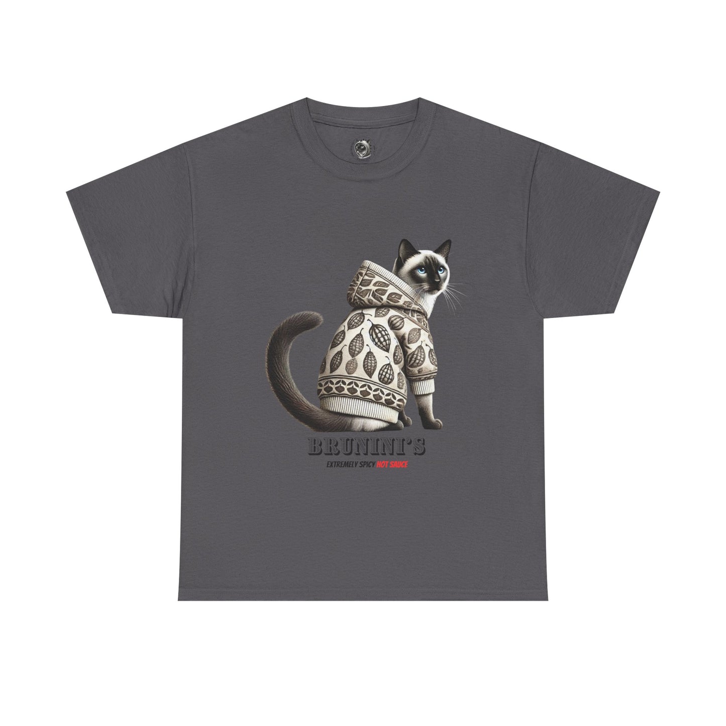 Bruno wearing hoodie with Peppers - Unisex Heavy Cotton Tee