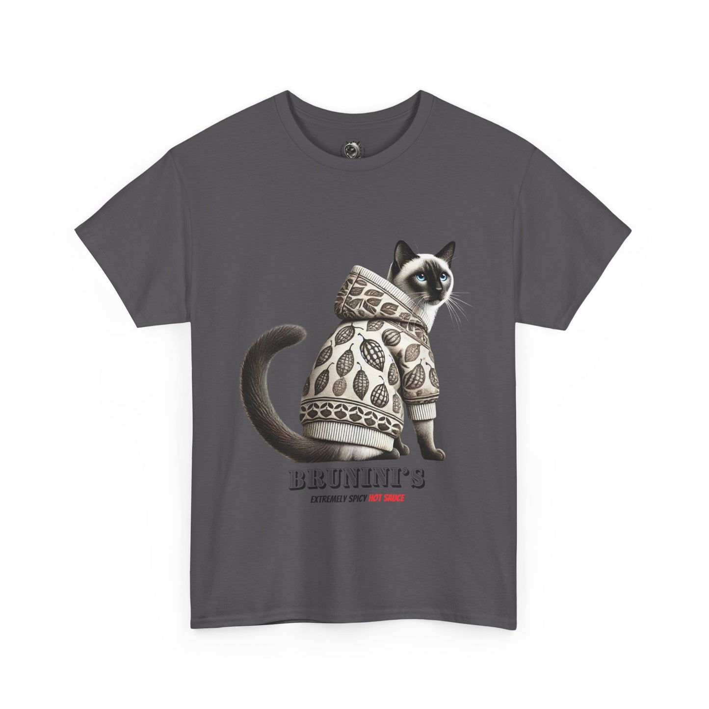 Bruno wearing hoodie with Peppers - Unisex Heavy Cotton Tee