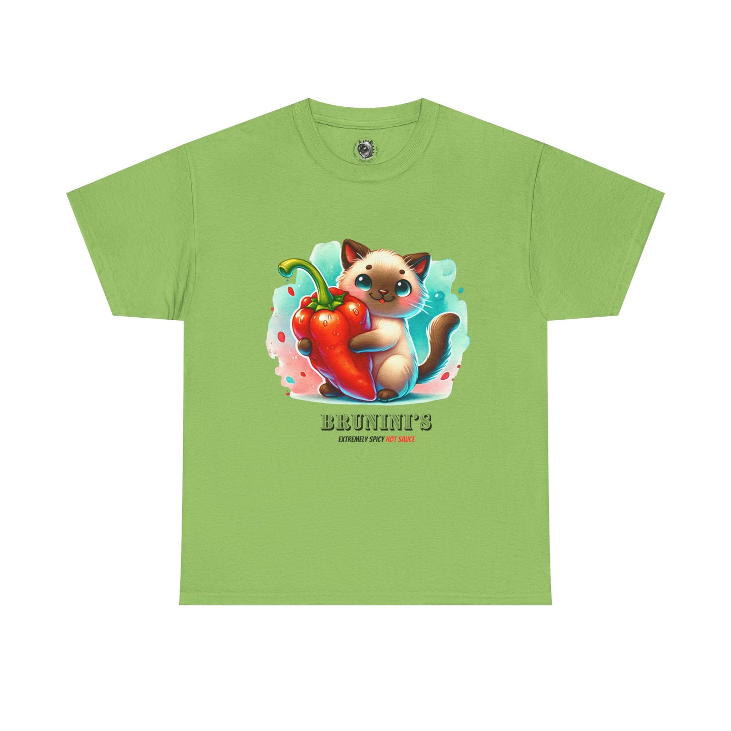 Cute Bruno Holding a Pepper - Unisex Heavy Cotton Tee