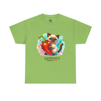 Cute Bruno Holding a Pepper - Unisex Heavy Cotton Tee