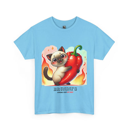 Cute Bruno Holding a Pepper - Unisex Heavy Cotton Tee