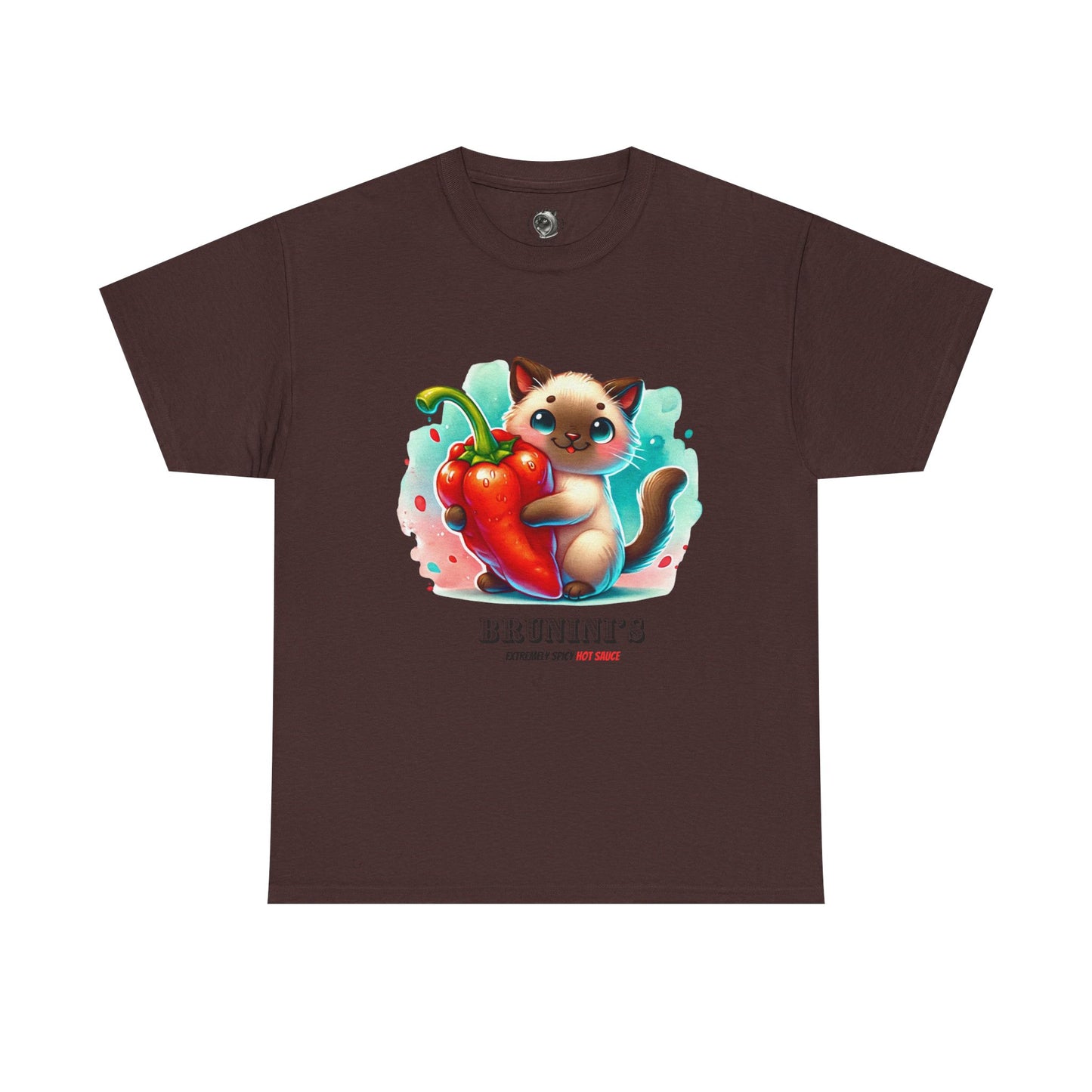 Cute Bruno Holding a Pepper - Unisex Heavy Cotton Tee
