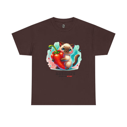 Cute Bruno Holding a Pepper - Unisex Heavy Cotton Tee