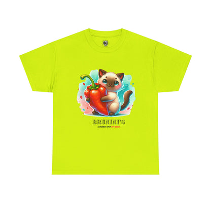Cute Bruno Holding a Pepper - Unisex Heavy Cotton Tee