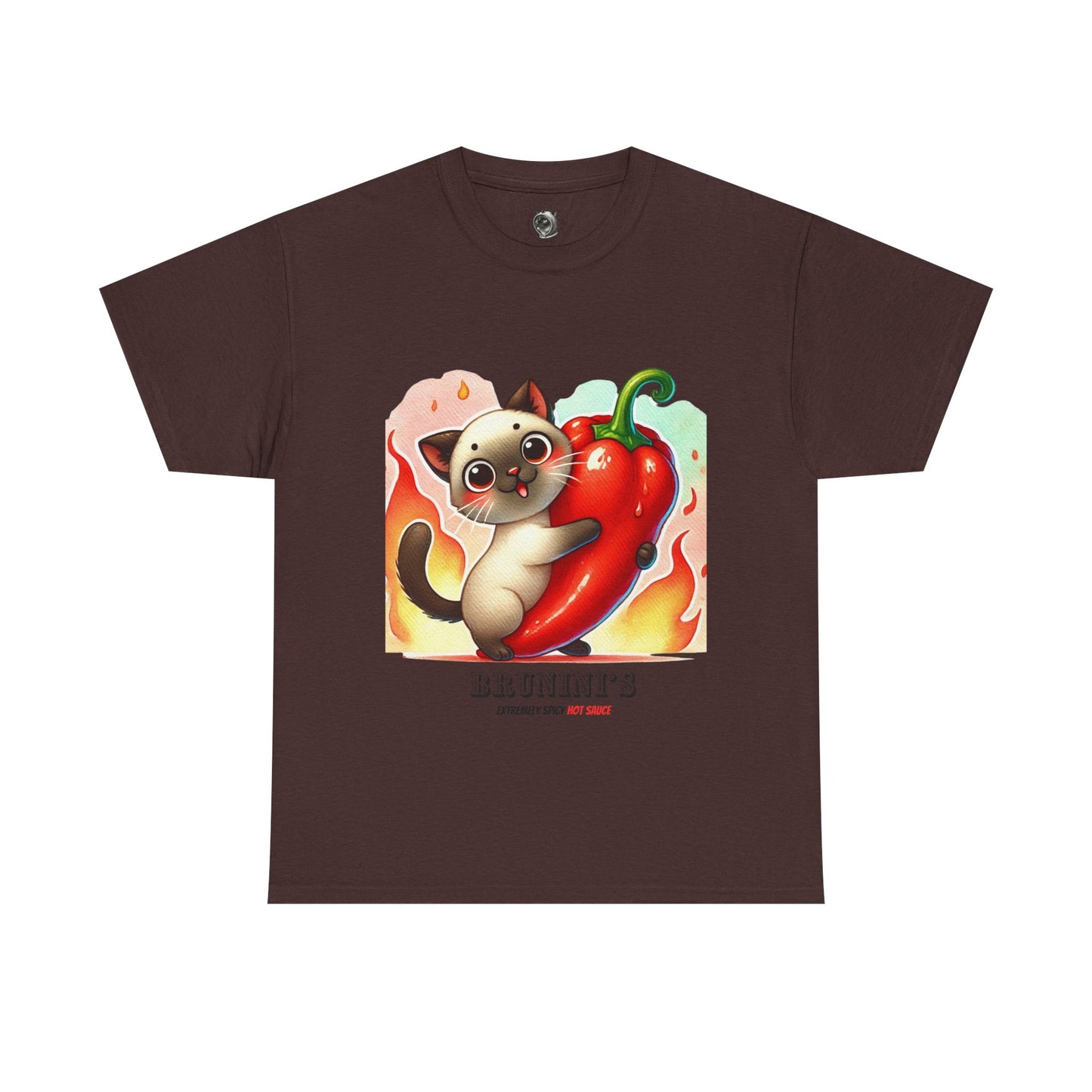 Cute Bruno Holding a Pepper - Unisex Heavy Cotton Tee