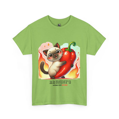 Cute Bruno Holding a Pepper - Unisex Heavy Cotton Tee