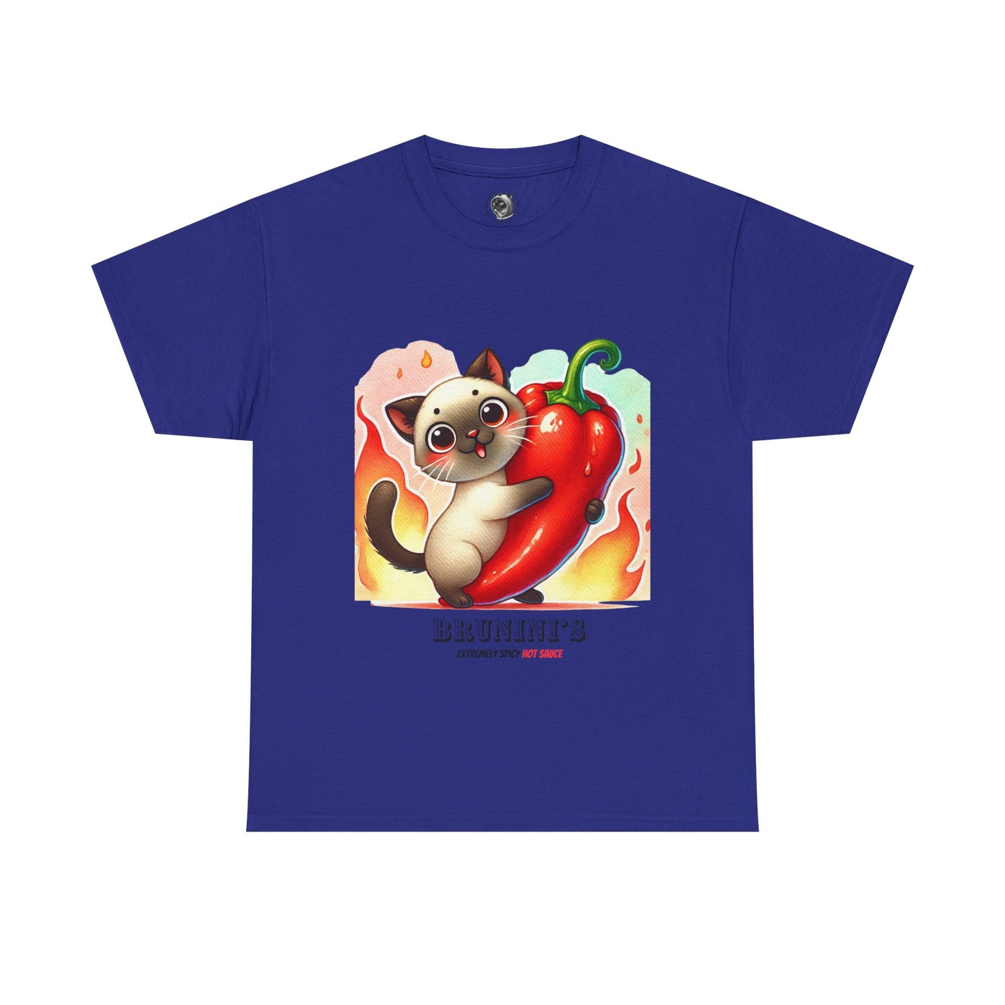 Cute Bruno Holding a Pepper - Unisex Heavy Cotton Tee