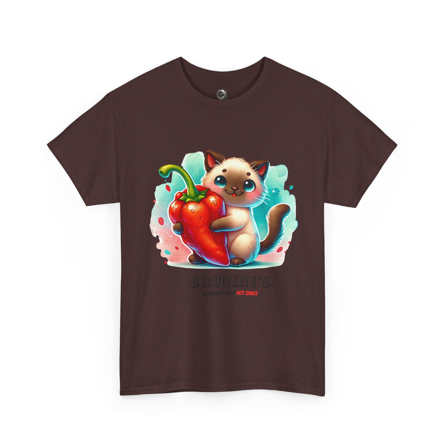 Cute Bruno Holding a Pepper - Unisex Heavy Cotton Tee