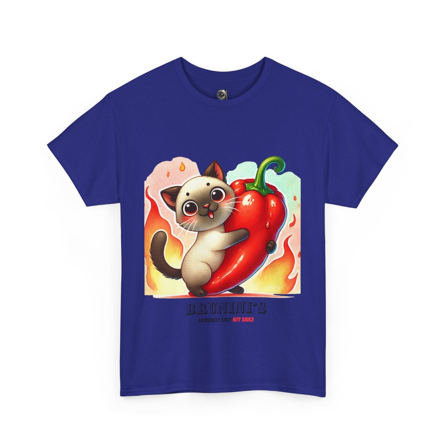 Cute Bruno Holding a Pepper - Unisex Heavy Cotton Tee