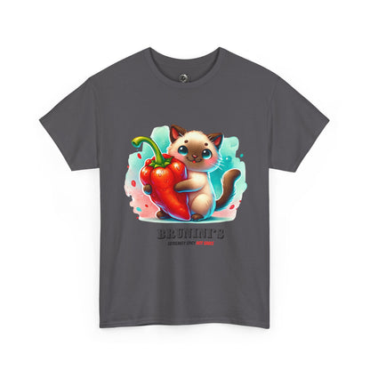Cute Bruno Holding a Pepper - Unisex Heavy Cotton Tee