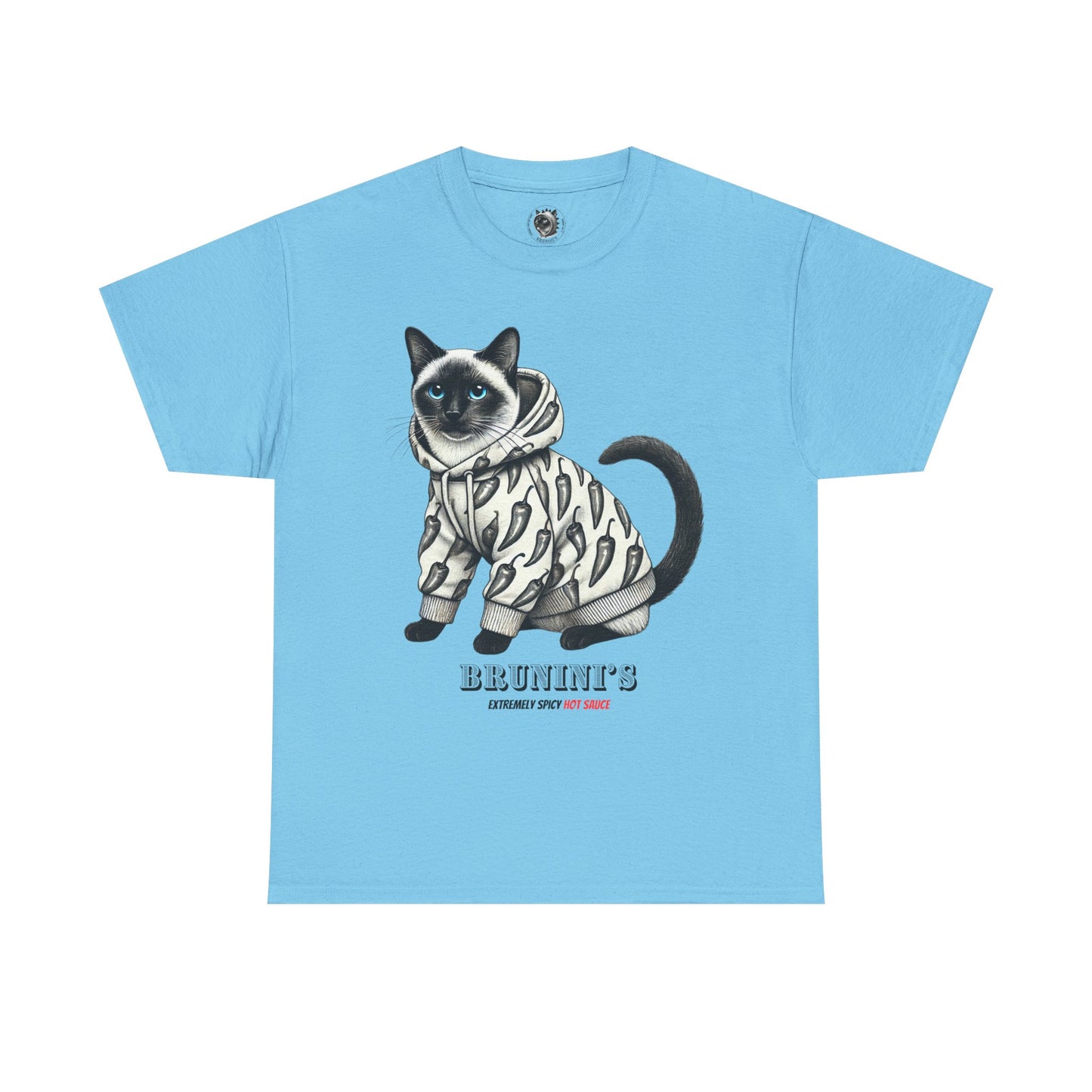 Bruno wearing hoodie with Peppers - Unisex Heavy Cotton Tee