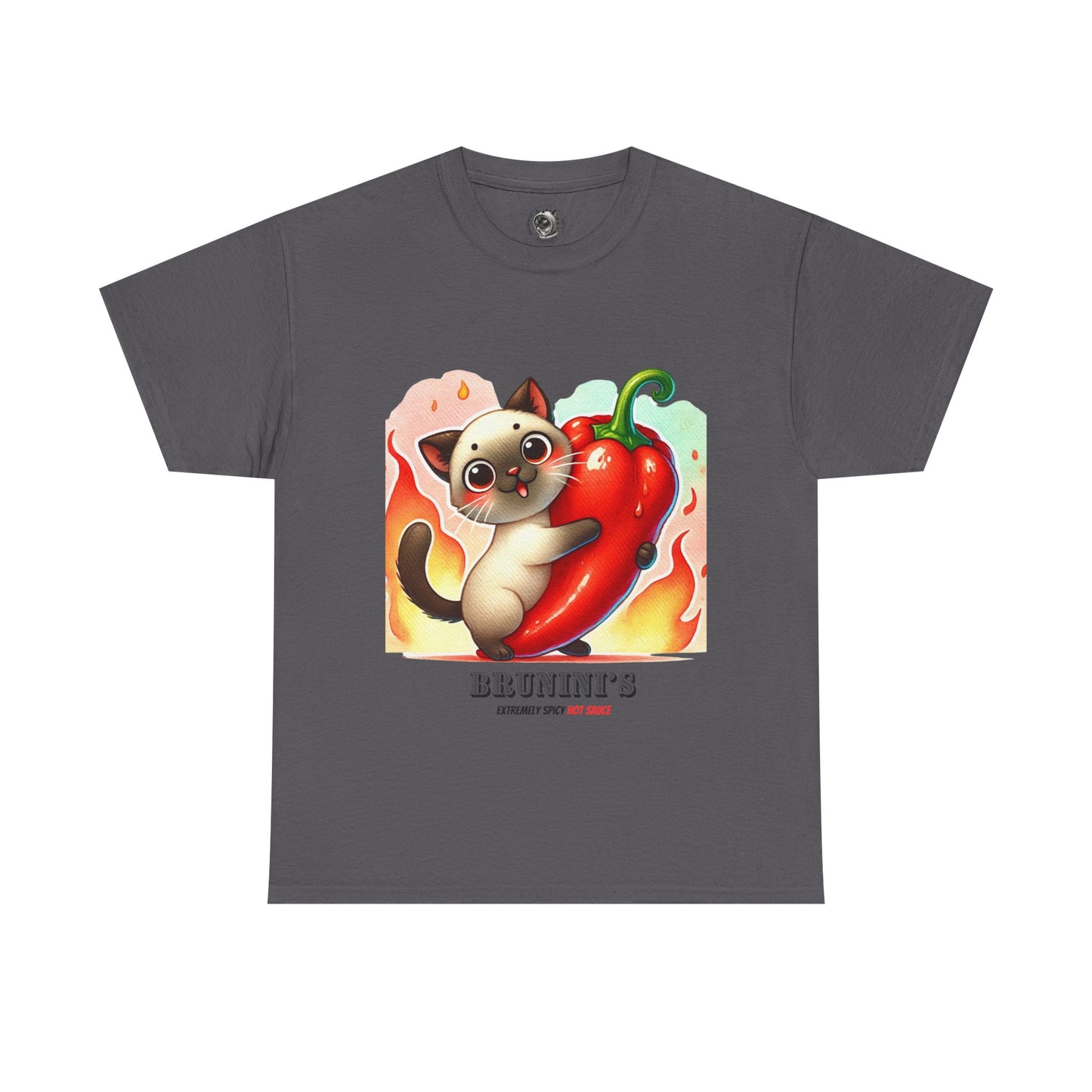 Cute Bruno Holding a Pepper - Unisex Heavy Cotton Tee