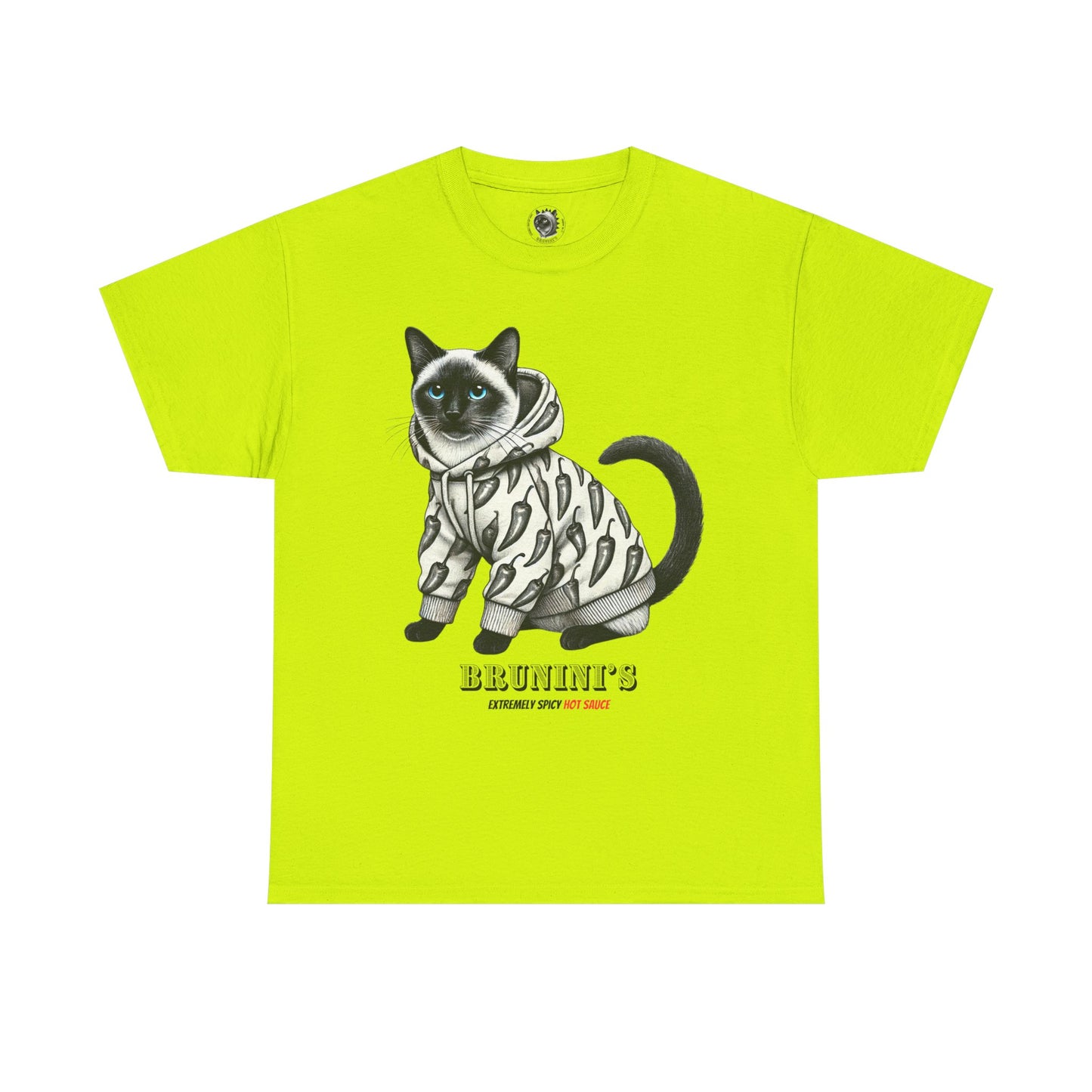 Bruno wearing hoodie with Peppers - Unisex Heavy Cotton Tee