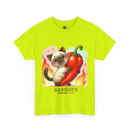 Cute Bruno Holding a Pepper - Unisex Heavy Cotton Tee