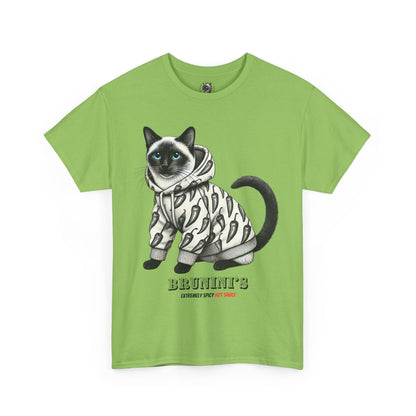 Bruno wearing hoodie with Peppers - Unisex Heavy Cotton Tee