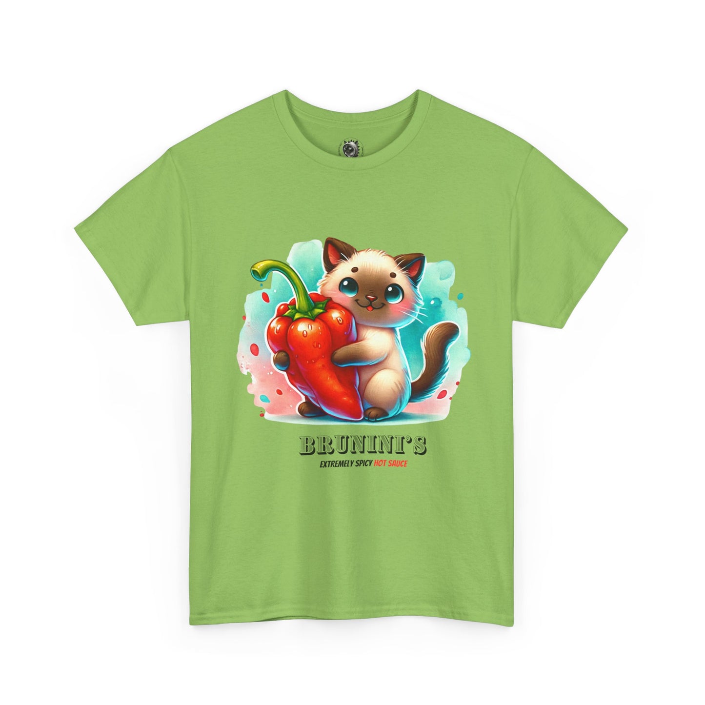 Cute Bruno Holding a Pepper - Unisex Heavy Cotton Tee