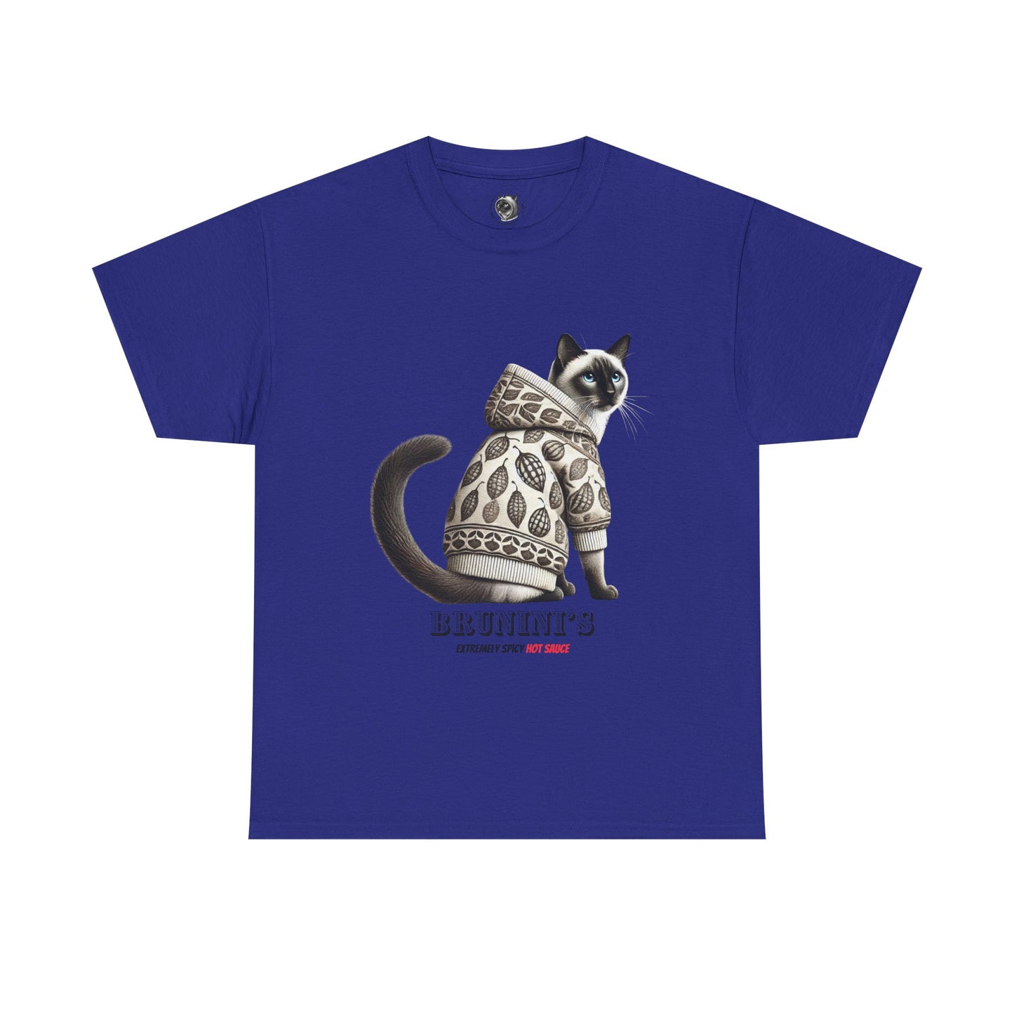 Bruno wearing hoodie with Peppers - Unisex Heavy Cotton Tee