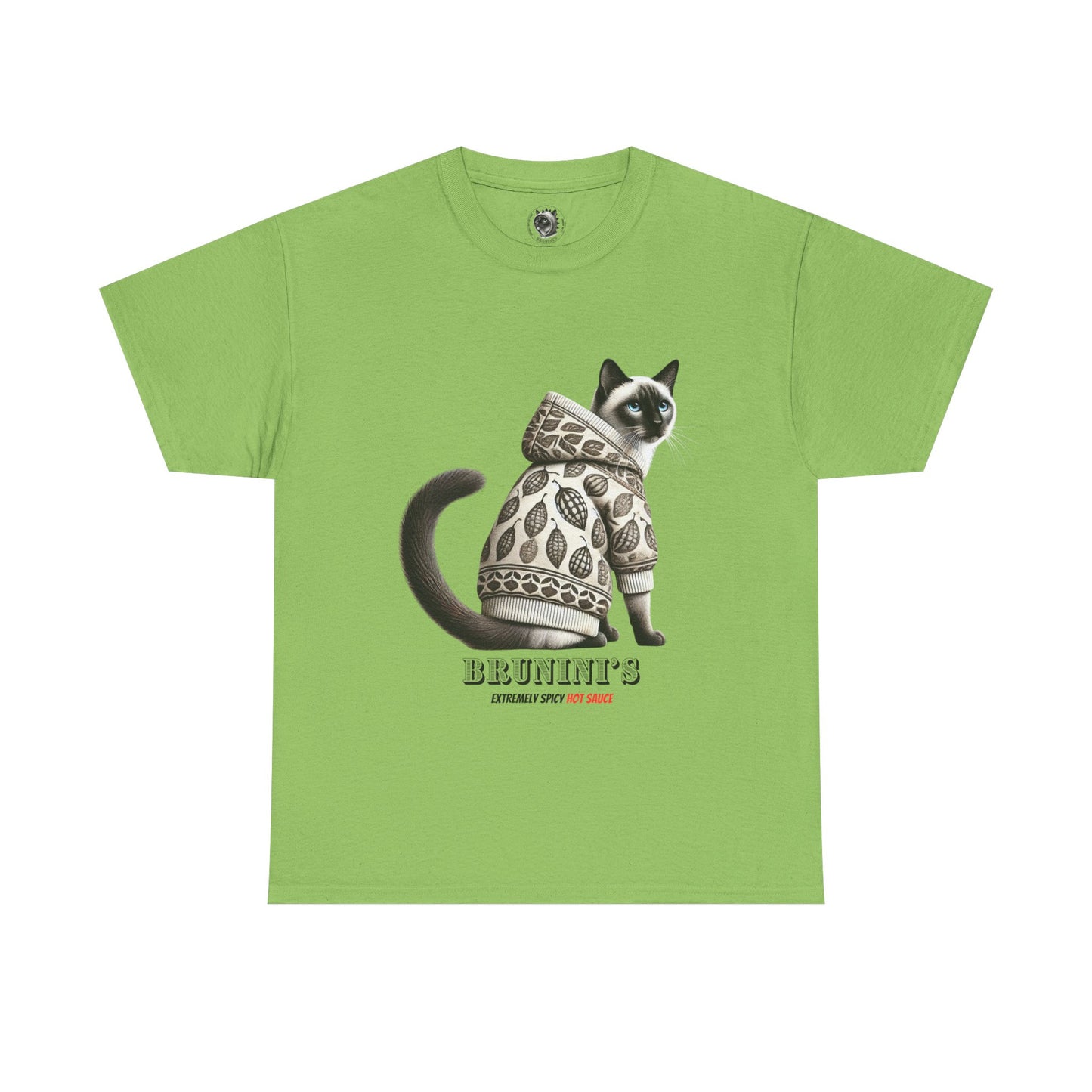 Bruno wearing hoodie with Peppers - Unisex Heavy Cotton Tee