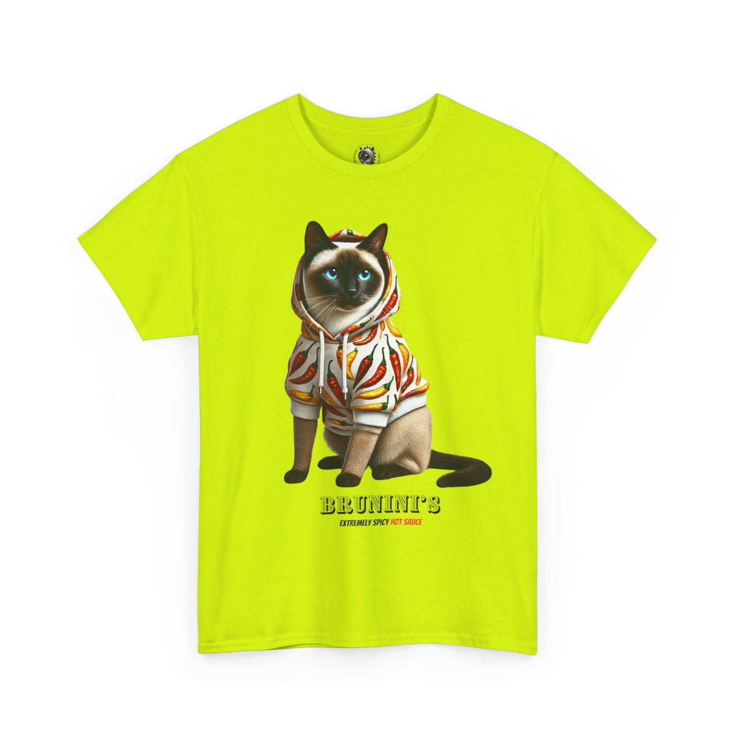 Bruno wearing hoodie with Peppers - Unisex Heavy Cotton Tee