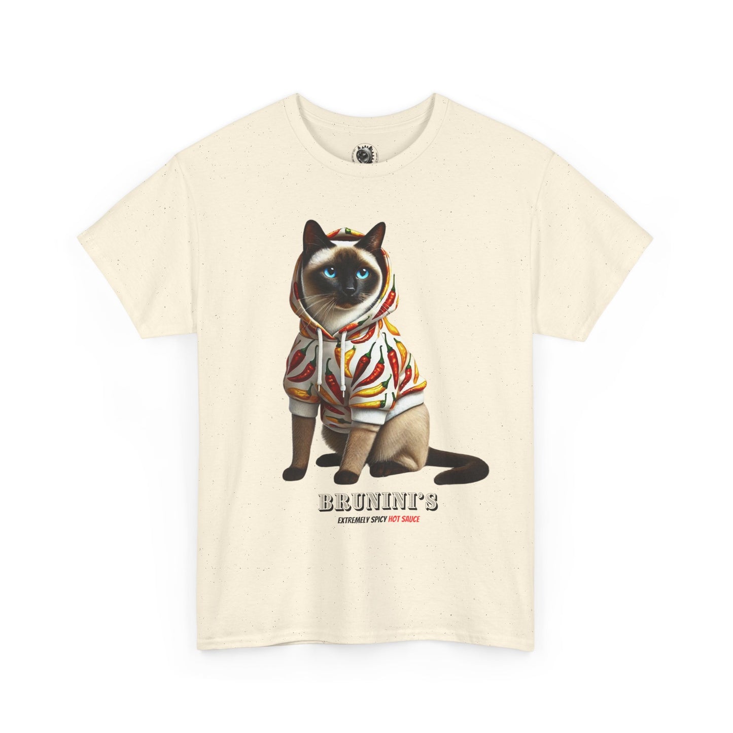 Bruno wearing hoodie with Peppers - Unisex Heavy Cotton Tee