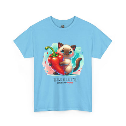 Cute Bruno Holding a Pepper - Unisex Heavy Cotton Tee