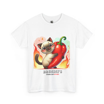Cute Bruno Holding a Pepper - Unisex Heavy Cotton Tee