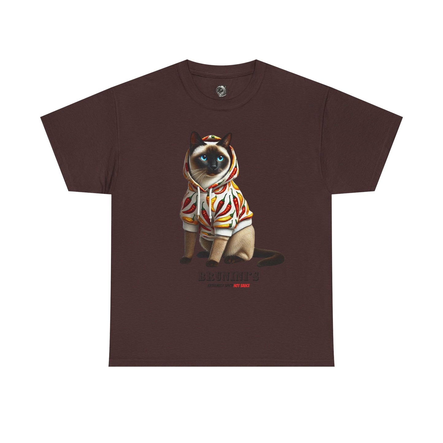 Bruno wearing hoodie with Peppers - Unisex Heavy Cotton Tee
