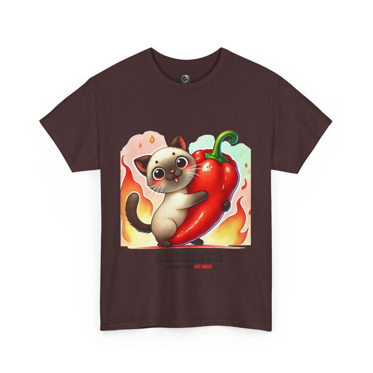 Cute Bruno Holding a Pepper - Unisex Heavy Cotton Tee