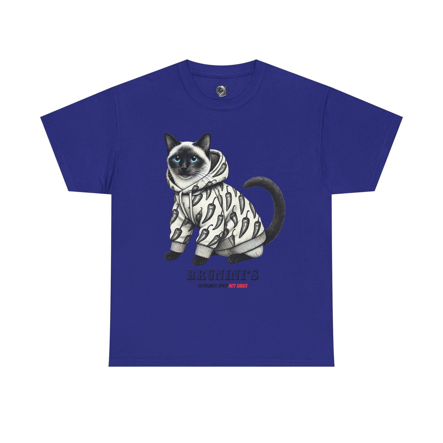 Bruno wearing hoodie with Peppers - Unisex Heavy Cotton Tee