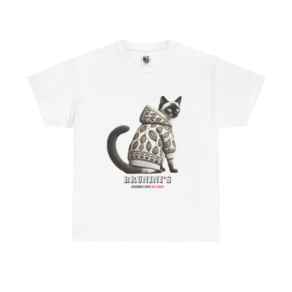 Bruno wearing hoodie with Peppers - Unisex Heavy Cotton Tee