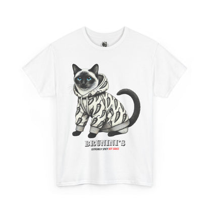 Bruno wearing hoodie with Peppers - Unisex Heavy Cotton Tee