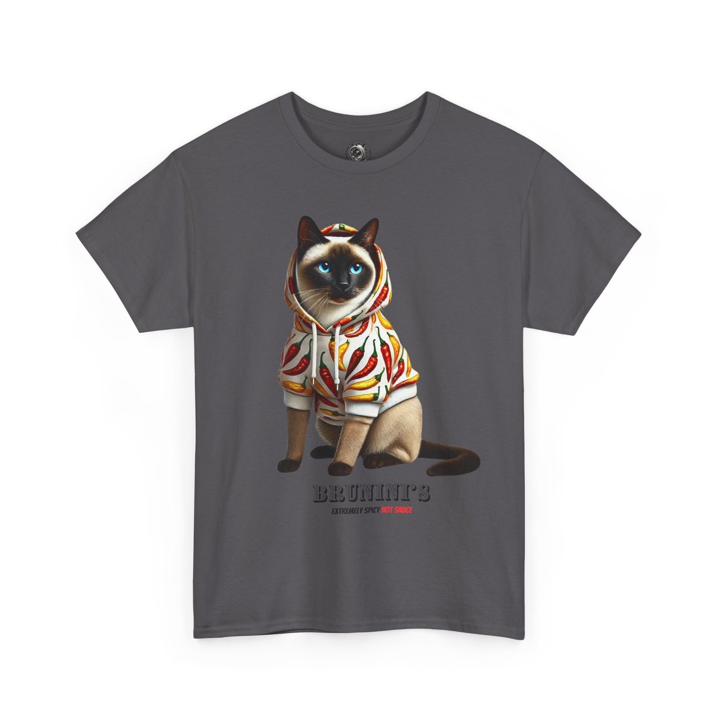 Bruno wearing hoodie with Peppers - Unisex Heavy Cotton Tee