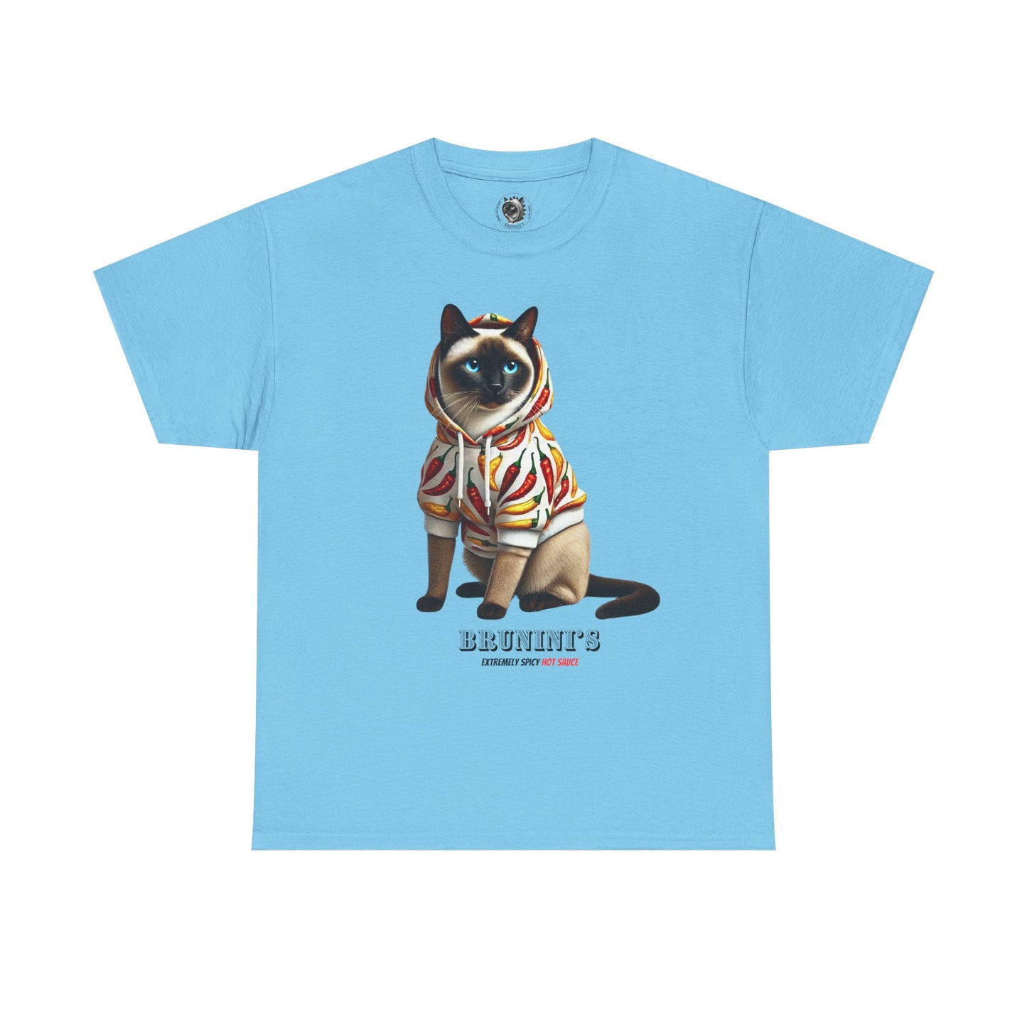 Bruno wearing hoodie with Peppers - Unisex Heavy Cotton Tee