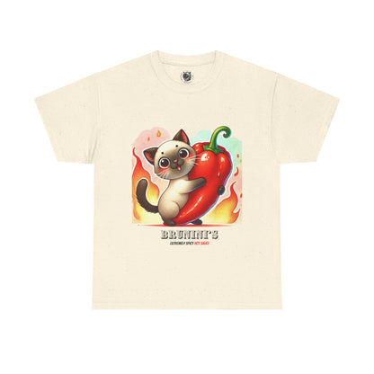 Cute Bruno Holding a Pepper - Unisex Heavy Cotton Tee