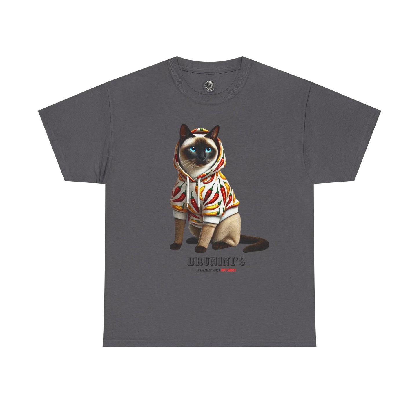 Bruno wearing hoodie with Peppers - Unisex Heavy Cotton Tee