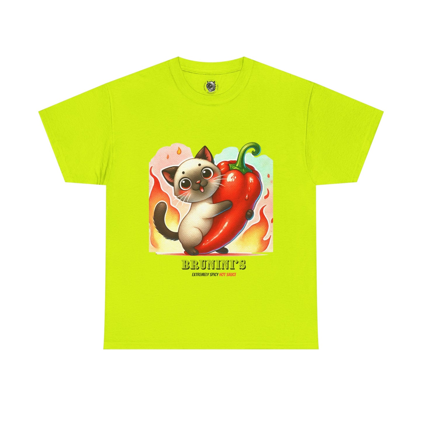 Cute Bruno Holding a Pepper - Unisex Heavy Cotton Tee