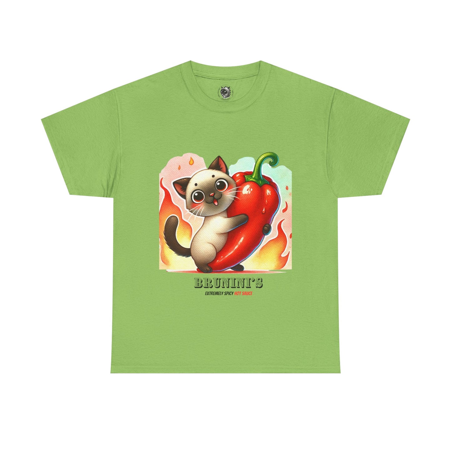 Cute Bruno Holding a Pepper - Unisex Heavy Cotton Tee