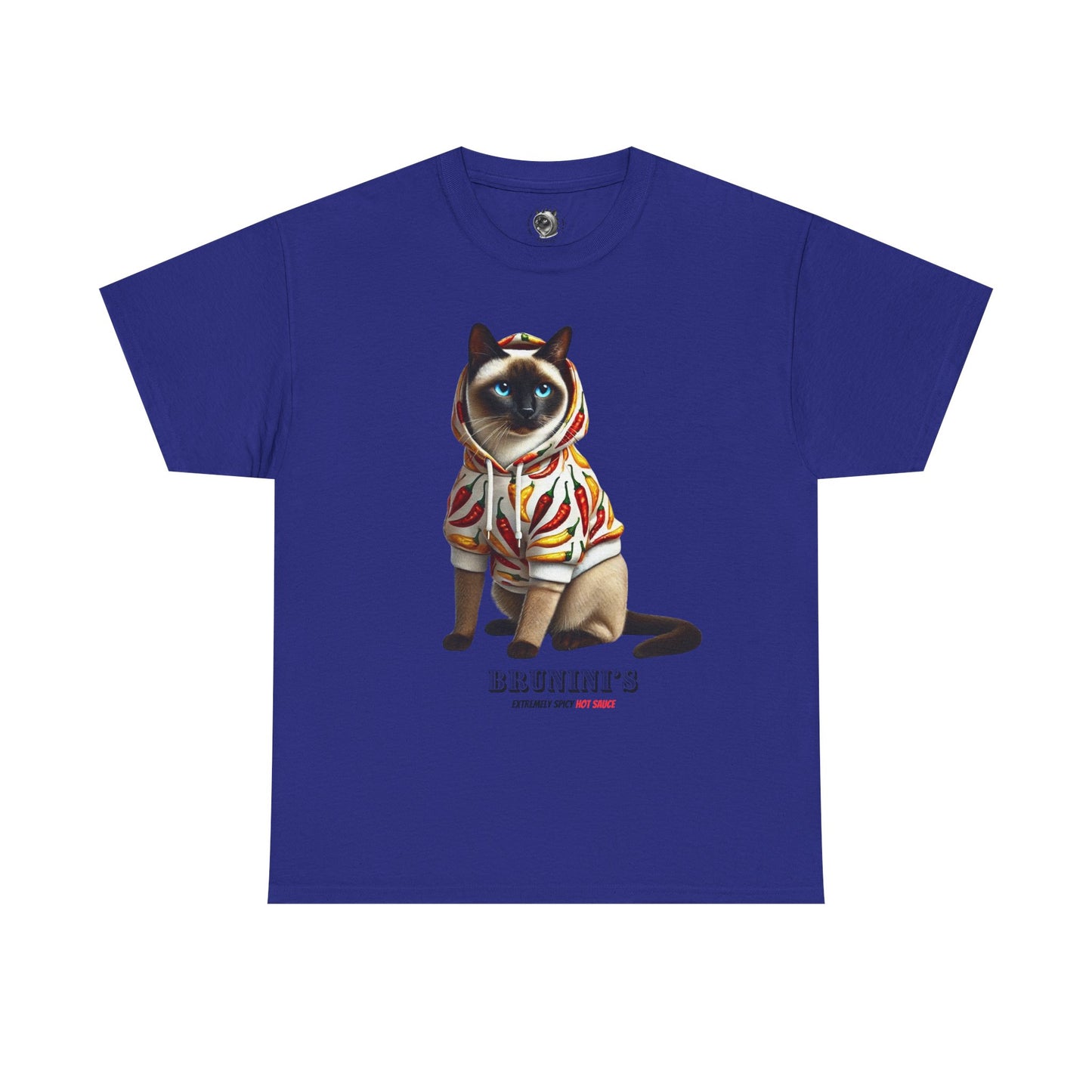 Bruno wearing hoodie with Peppers - Unisex Heavy Cotton Tee