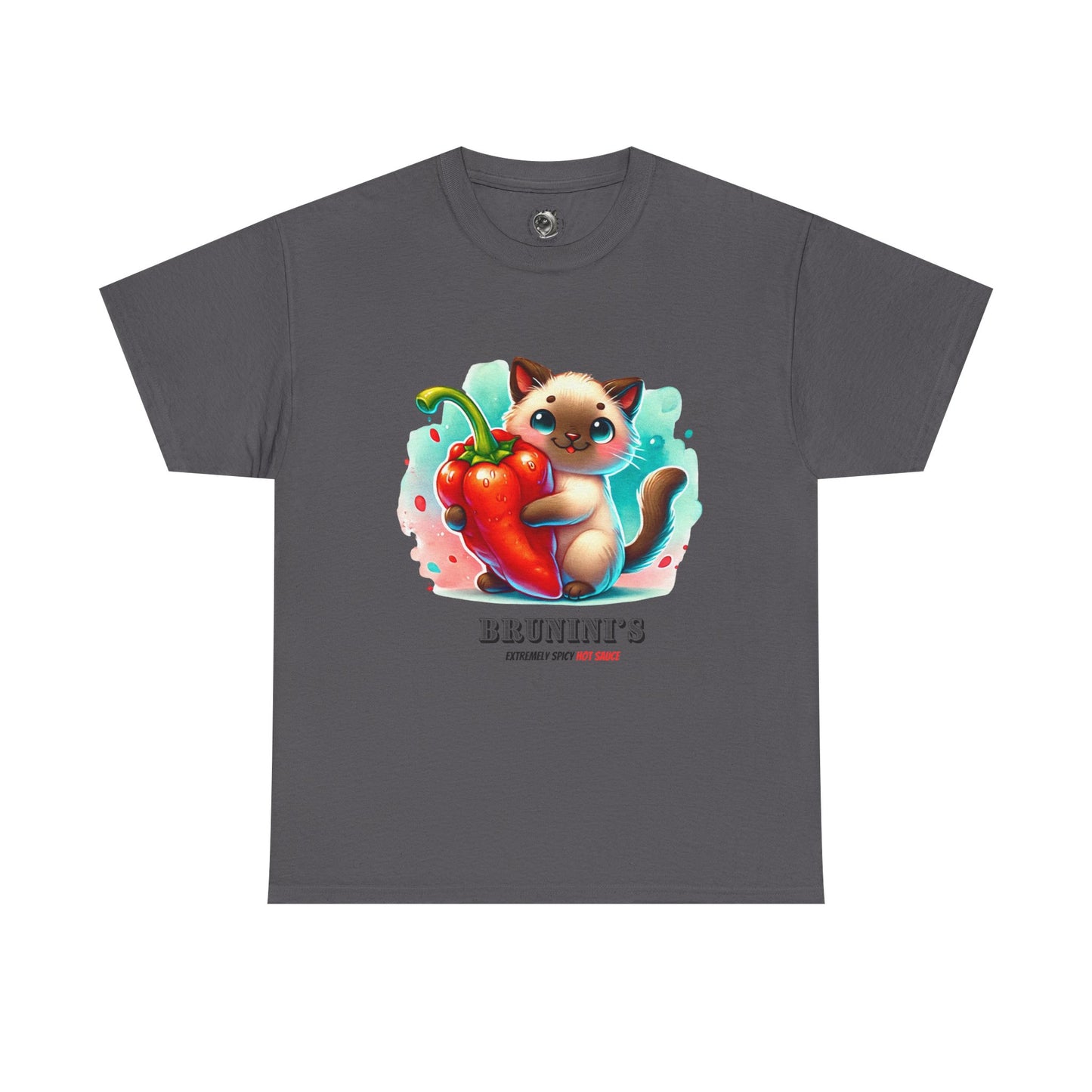 Cute Bruno Holding a Pepper - Unisex Heavy Cotton Tee